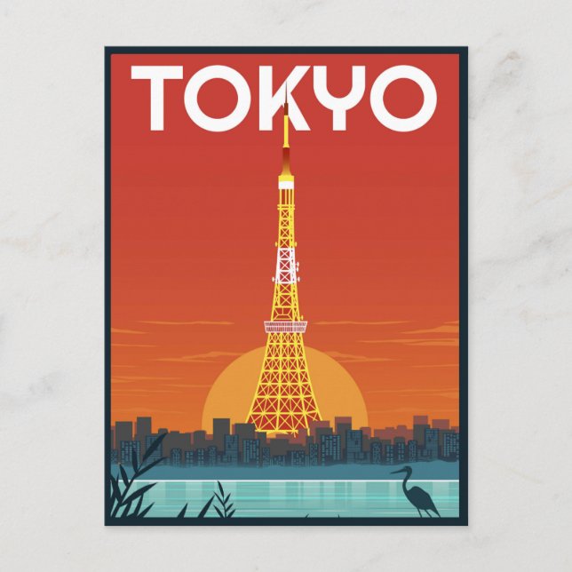 Postal Tokio Tower Japón viajes Regalos retro (Anverso)