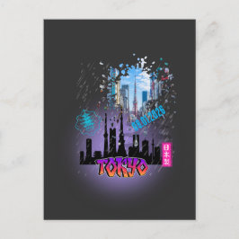 Postal Tokyo City Travel Postcard