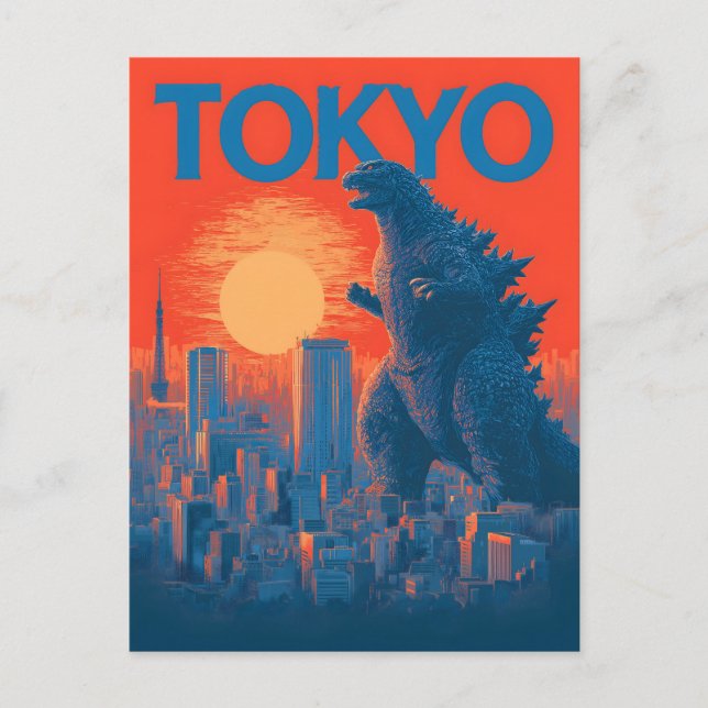 Postal Tokyo Godzilla vintage (Anverso)