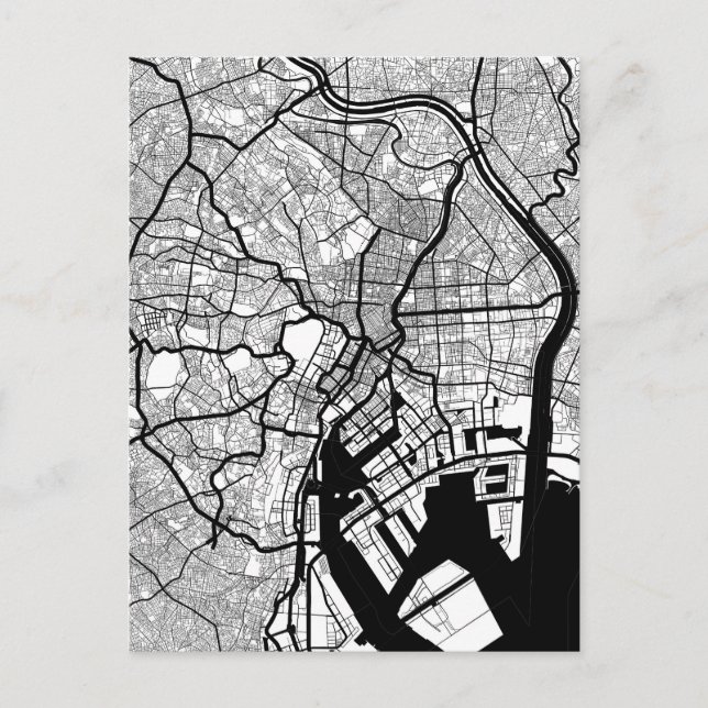 Postal Tokyo Japan Map (Anverso)
