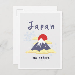 Postal Tokyo Japan Mountain Vintage Travel