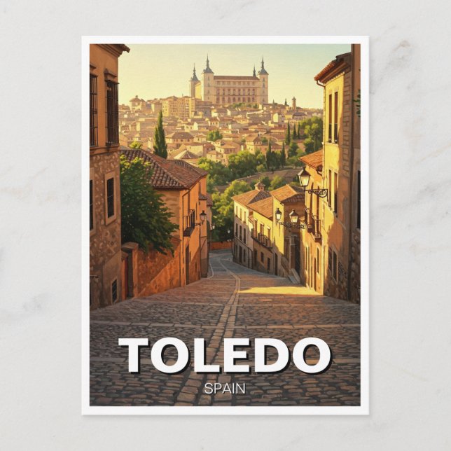 Postal Toledo España Alcazar Viajes (Anverso)