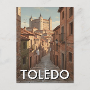 Postal Toledo España Alcázar Vintage Viajes