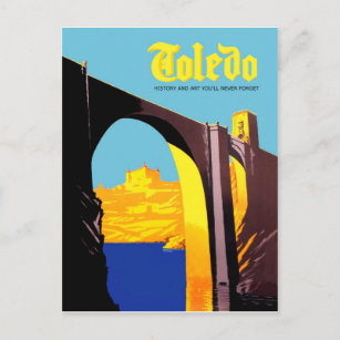 Postal Toledo, España. Puente sobre el mar Mediterráneo
