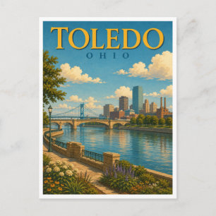 Postal Toledo Ohio Río Maumee GeoSaga