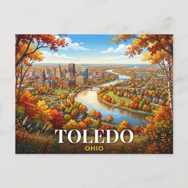 Postal Toledo Ohio Viajes (Anverso)