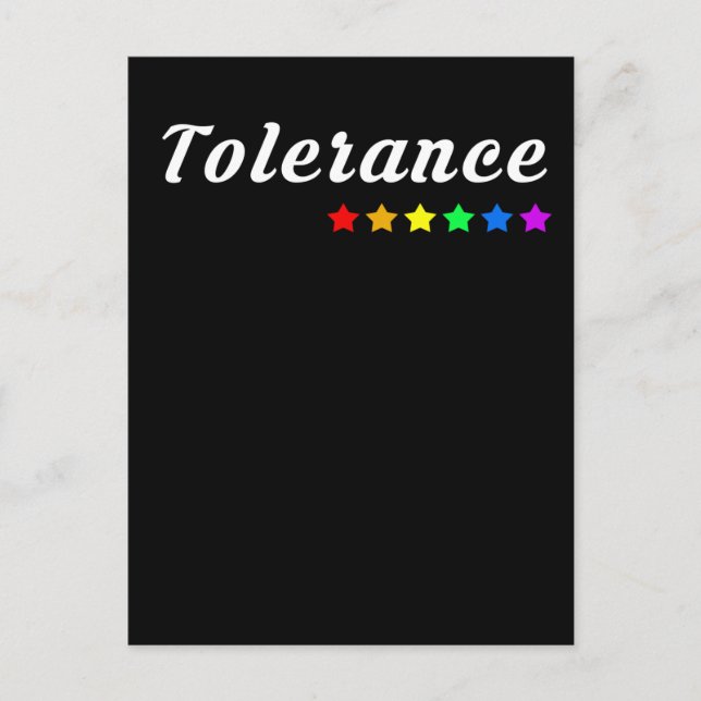 Postal Tolerance  | LGBTQ+ Pride Postkarte (Anverso)