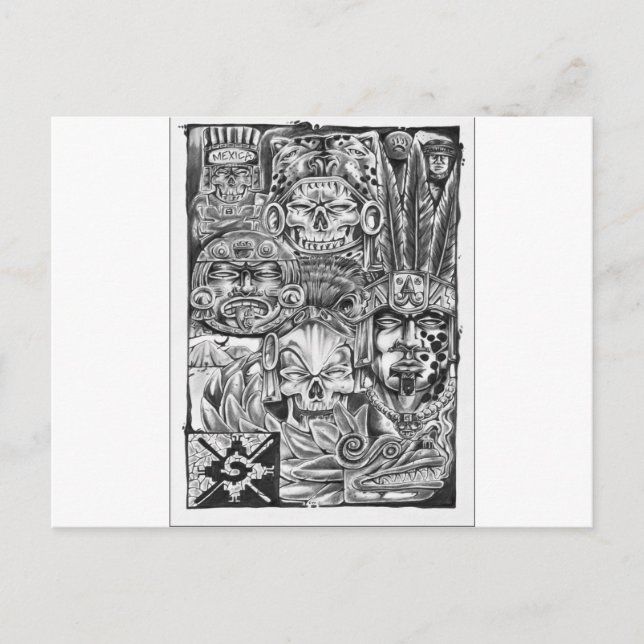 Postal Toltec Warriors (Anverso)