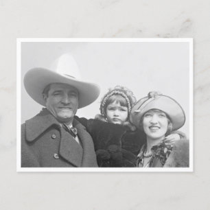 Postal Tom Mix Y Familia