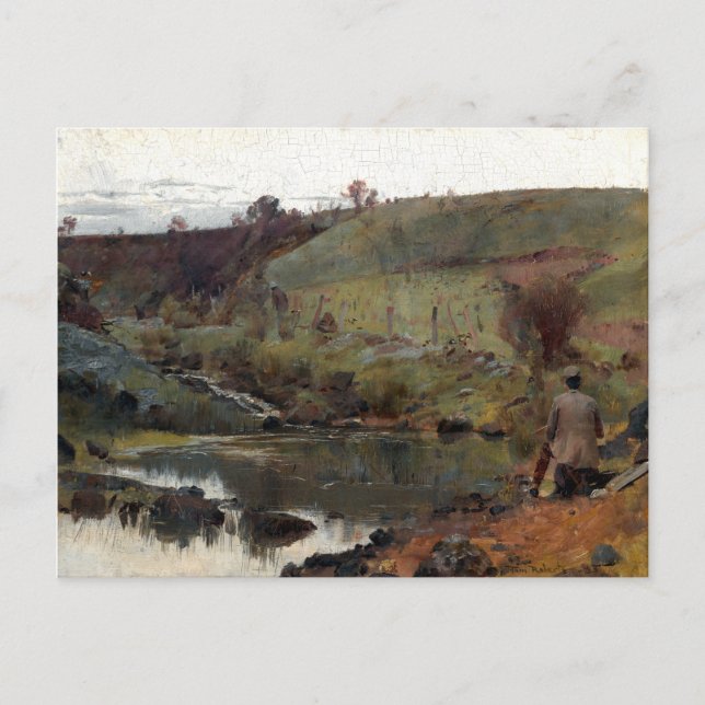 Postal Tom Roberts en un tranquilo día en Darebin Creek (Anverso)
