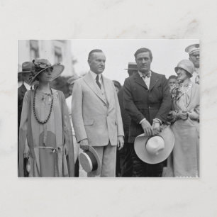 Postal Tom se mezcla con el presidente Coolidge