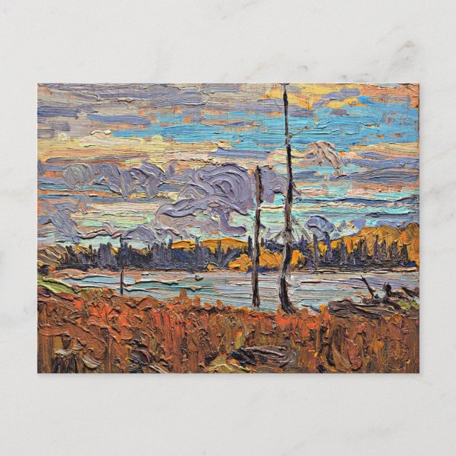 Postal Tom Thomson - Lago Smoke, Caída (Anverso)