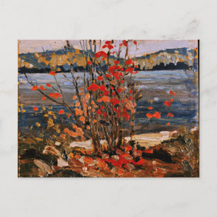 Postal Tom Thomson - Lago y Árbol Rojo