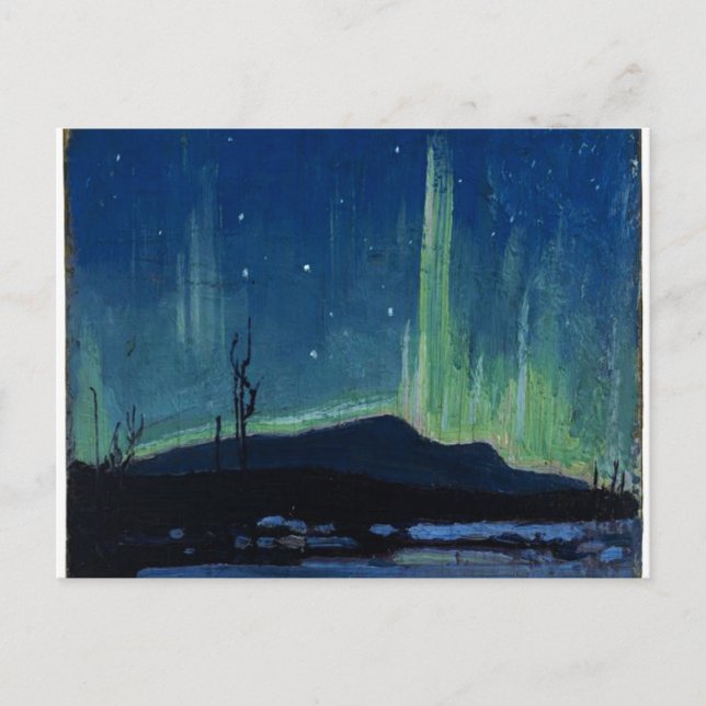 Postal Tom Thomson - Luces del Norte (Anverso)