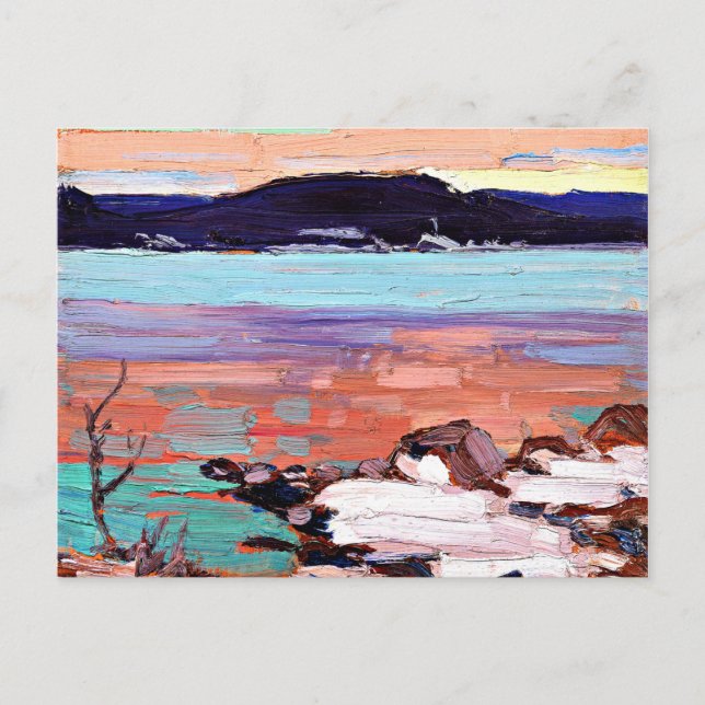 Postal Tom Thomson - Paisaje con nieve (Anverso)