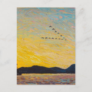 Postal Tom Thomson Pintando Viejo Paisaje Canadiense Po