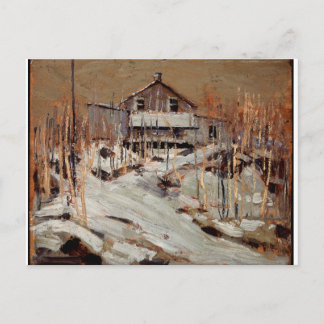 Postal Tom Thomson Vintage Canadian Cabin Fraser's Lodge