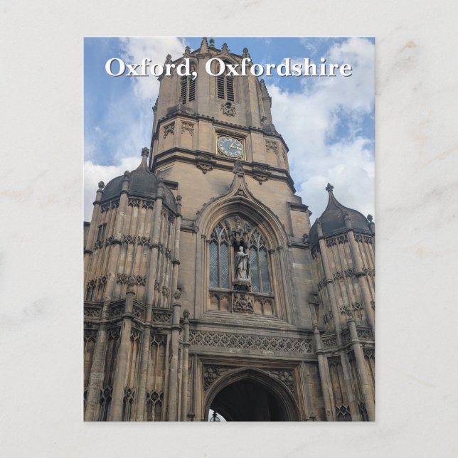 Postal Tom Tower - Iglesia de Cristo, Oxford (Anverso)
