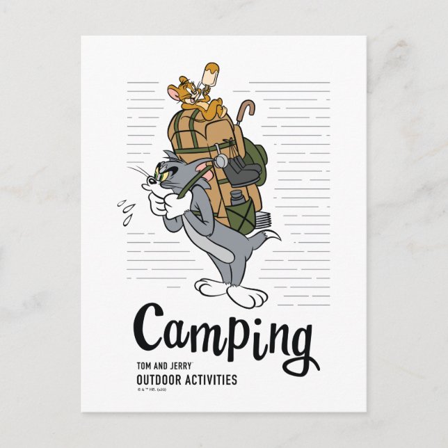 Postal Tom y Jerry Camping (Anverso)