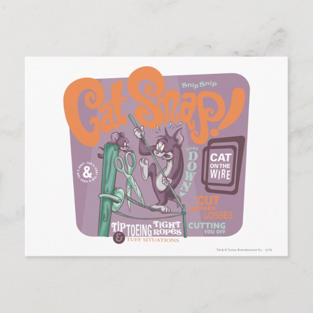Postal Tom y Jerry Cat Snap (Anverso)