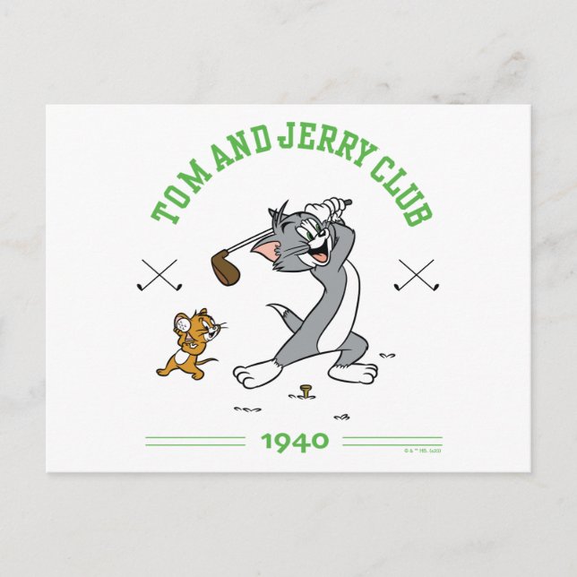 Postal Tom y Jerry Golfing Club 1940 (Anverso)