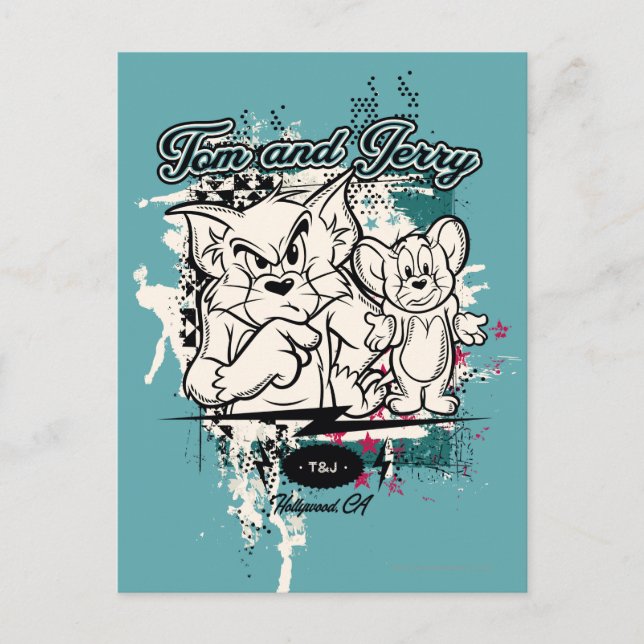 Postal Tom y Jerry Hollywood CA (Anverso)