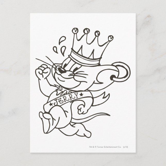 Postal Tom y Jerry King Jerry (Anverso)