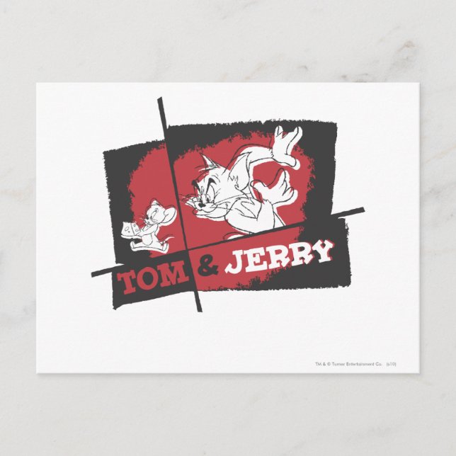Postal Tom y Jerry Red y Black (Anverso)