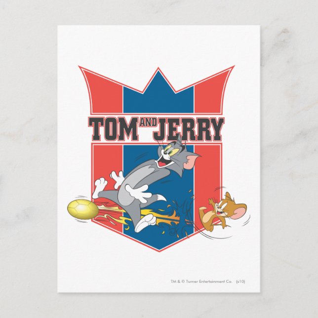 Postal Tom y Jerry Soccer (fútbol) 7 (Anverso)