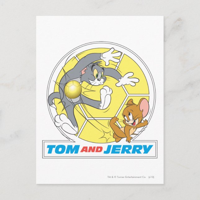 Postal Tom y Jerry Soccer (fútbol) 8 (Anverso)