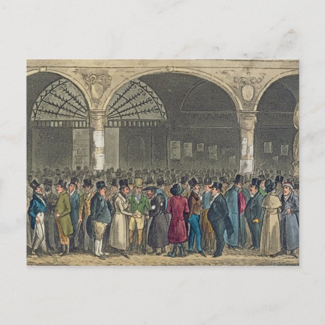 Postal Tom y Jerry visitando la Bolsa de Valores, de Lif (Anverso)