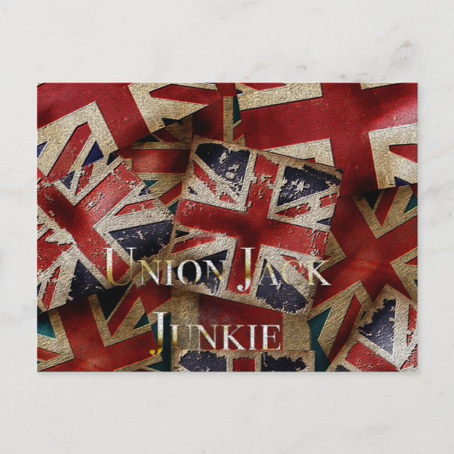 Postal Toma de la Unión de la bandera inglesa retro (Anverso)