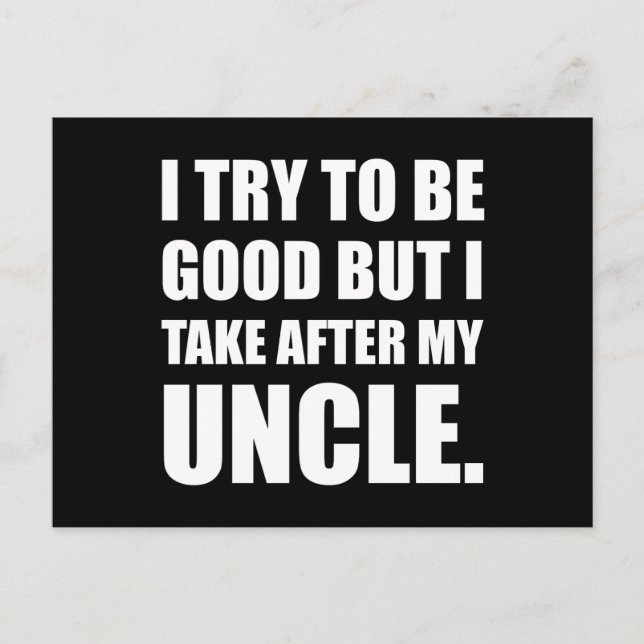 Postal Toma Después De Mi Tío Funny (Anverso)