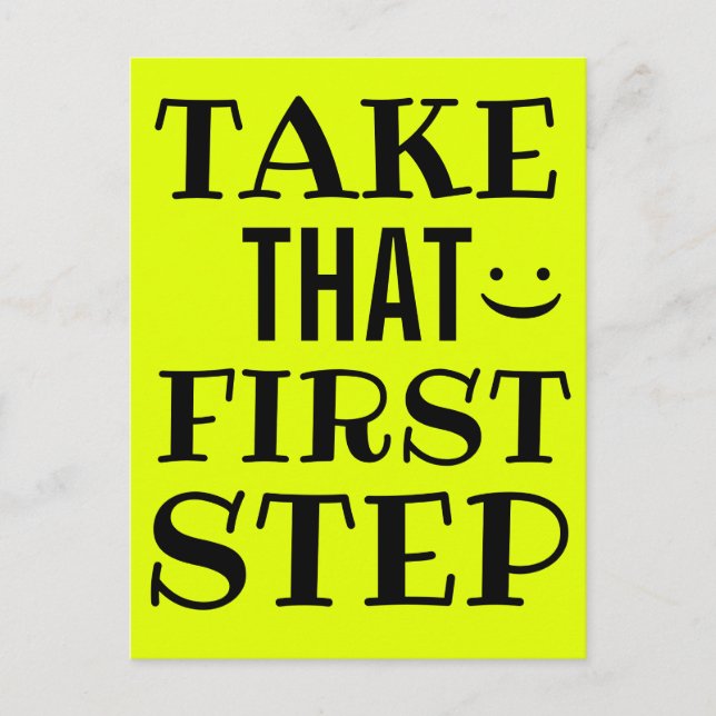 Postal TOMA ESE PRIMER PASO Motivacional (Anverso)