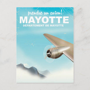 Postal ¡Toma un avión! cartel de viaje a Mayotte
