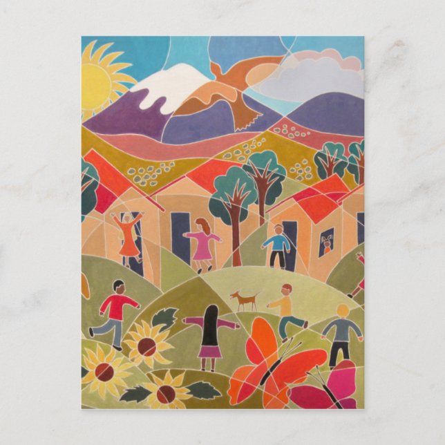 Postal Toma un pueblo (Anverso)