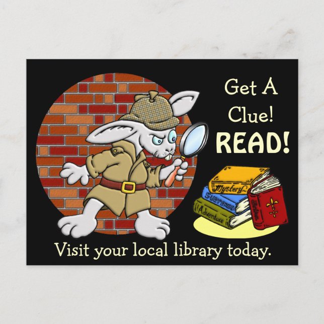 Postal ¡Toma Una Pista!  ¡LEA! (Anverso)