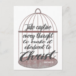 Postal Tomar cautivo de todos los pensamientos, las escri