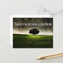"Tomar decisiones sabias" Motivación Afirmación