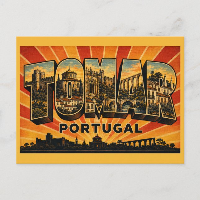 Postal Tomar Portugal Convento de Cristo (Anverso)