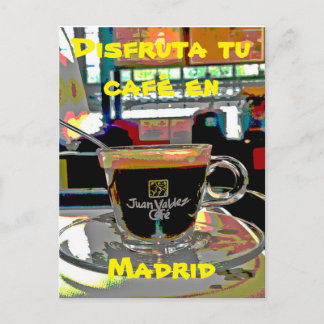 Postal Tomar un café en Madrid España