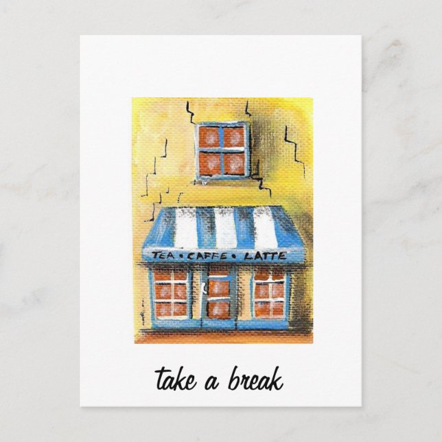 Postal Tomar un descanso (Anverso)
