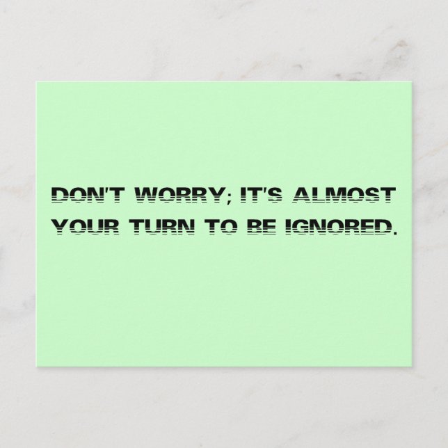 Postal Tomar un número para el servicio personalizado al  (Anverso)