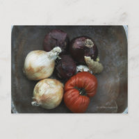 Tomate de flores, cebolla amarilla, cebolla roja,