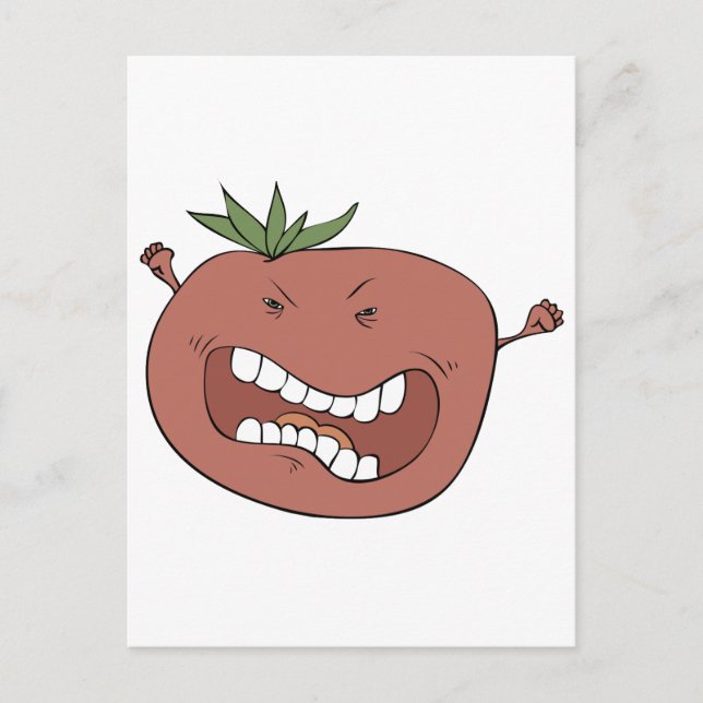 Postal Tomate furioso (Anverso)