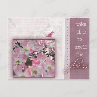 Postal Tómate tiempo para oler las flores
