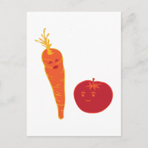 Postal Tomate Y Zanahoria