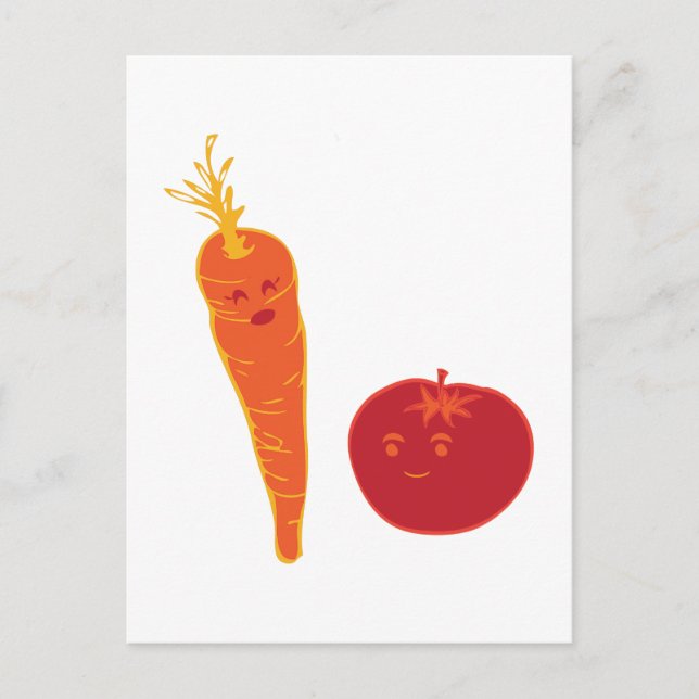 Postal Tomate Y Zanahoria (Anverso)