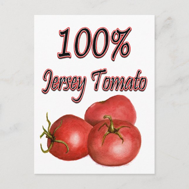 Postal Tomates de Jersey 100% (Anverso)