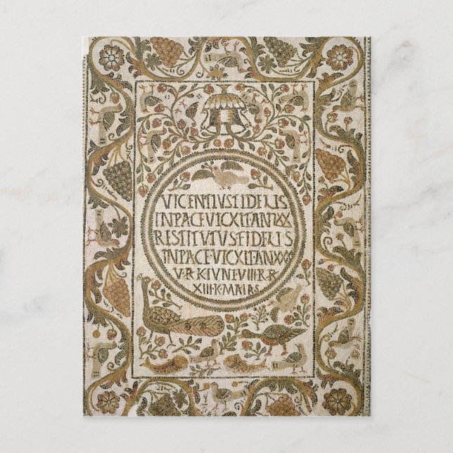 Postal Tombstone con epitafio (Anverso)